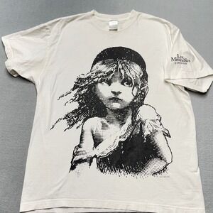 Dewynters Les Miserables London Graphic T-Shirt Cream Mens Large 1986 CMOL